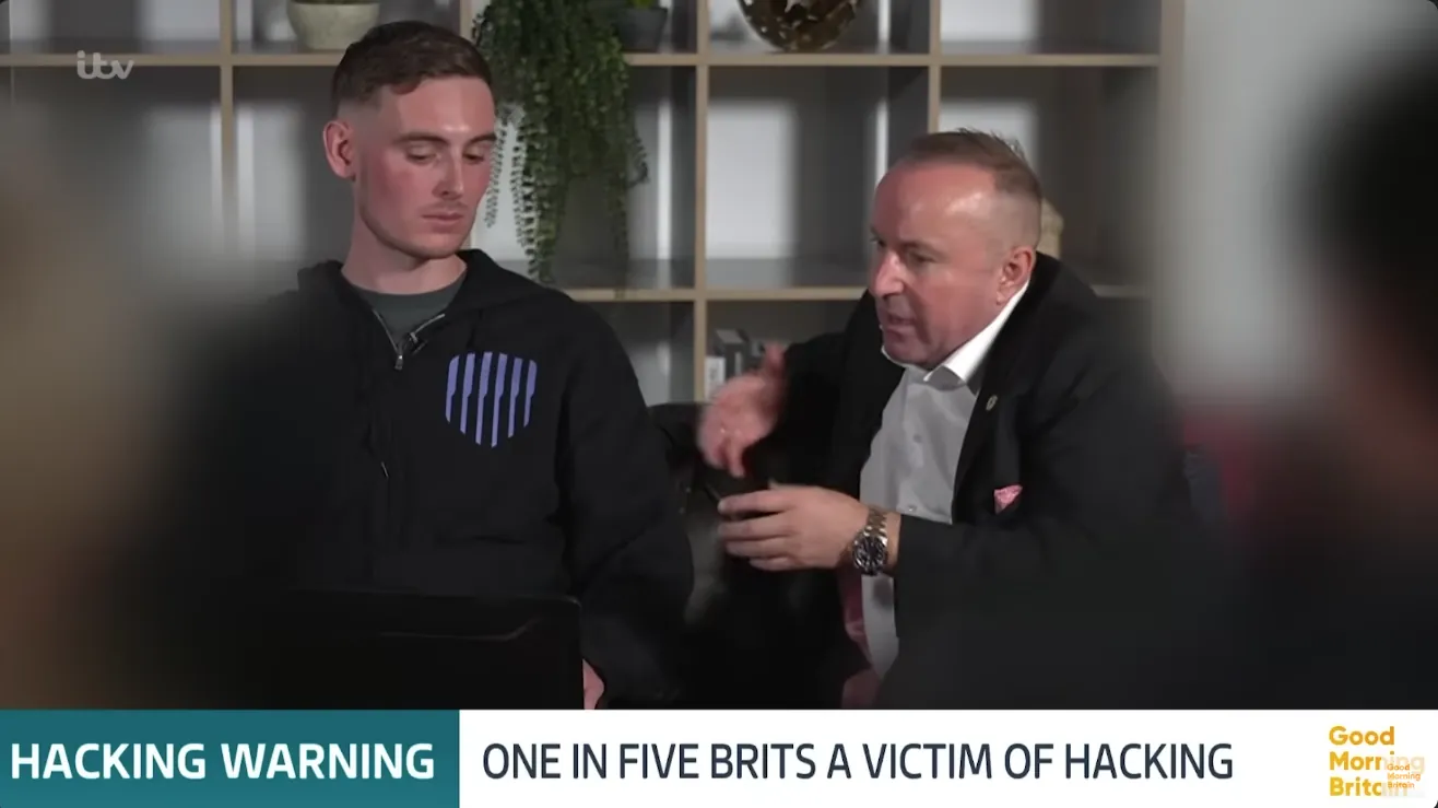 Brandyn appearing on Good Morning Britain